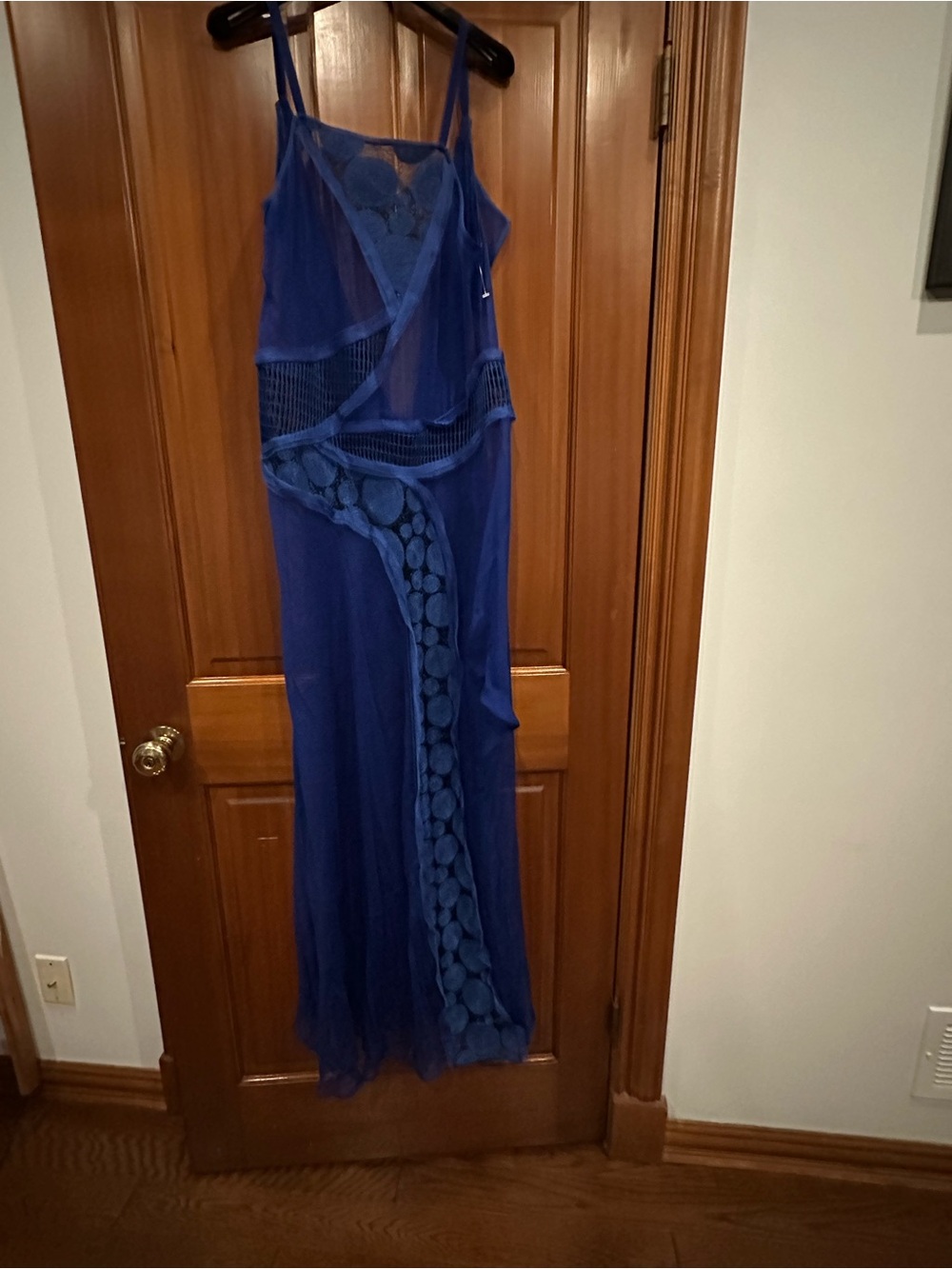 Vera Wong Couture long blue gown 6